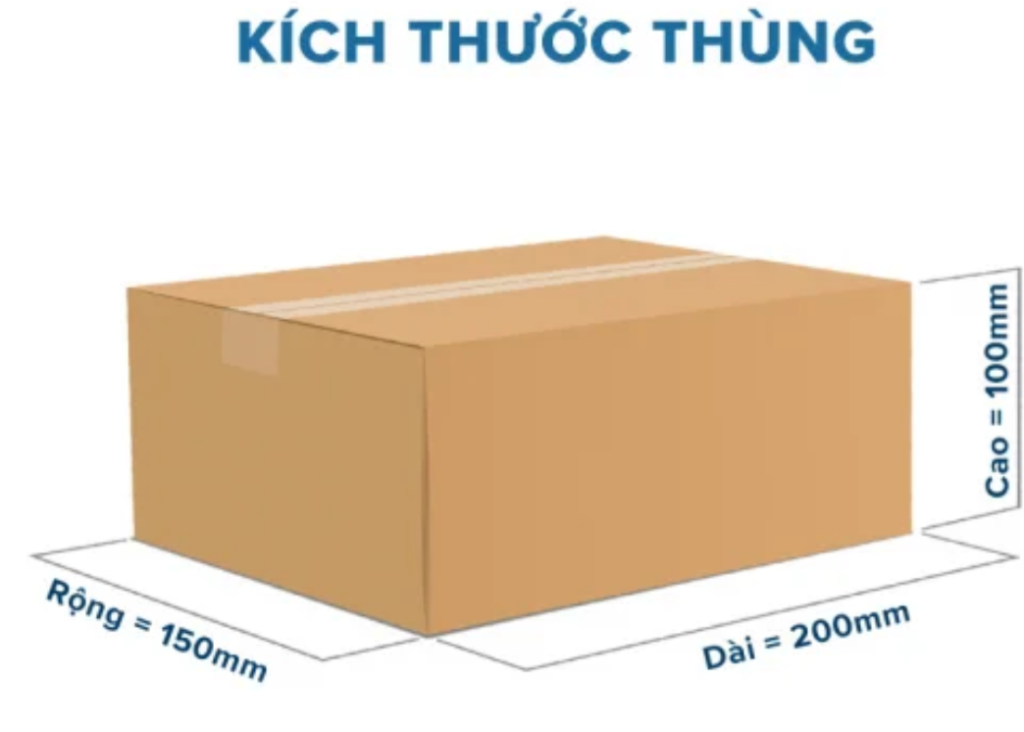 Cách tính mét khối thùng carton