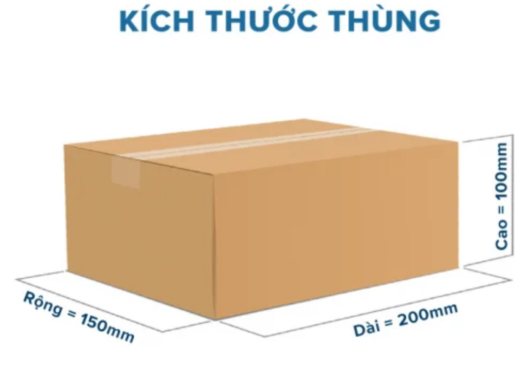 Cách tính mét khối thùng carton