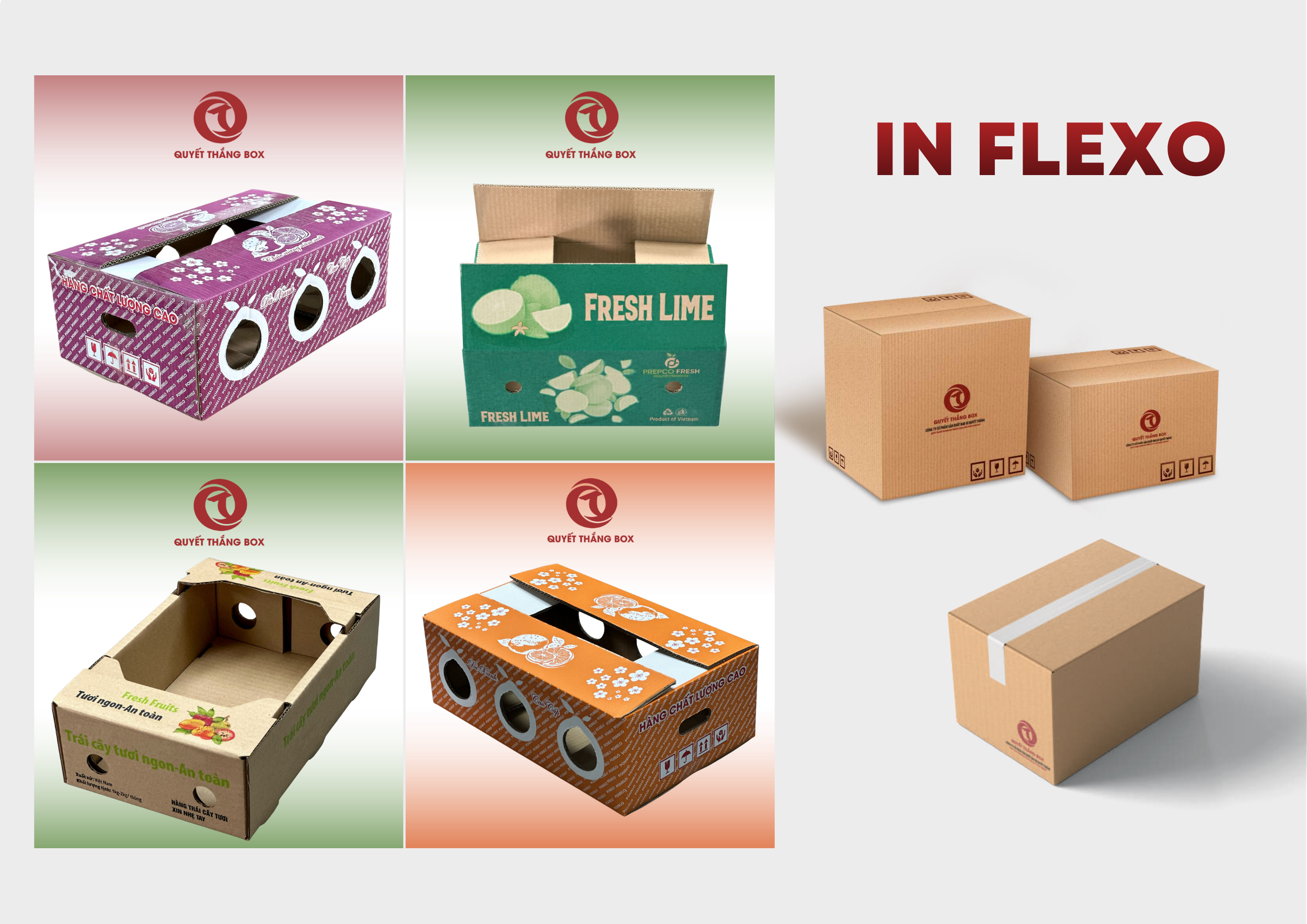 Mẫu thùng carton in ấn flexo của Quyết Thắng Box
