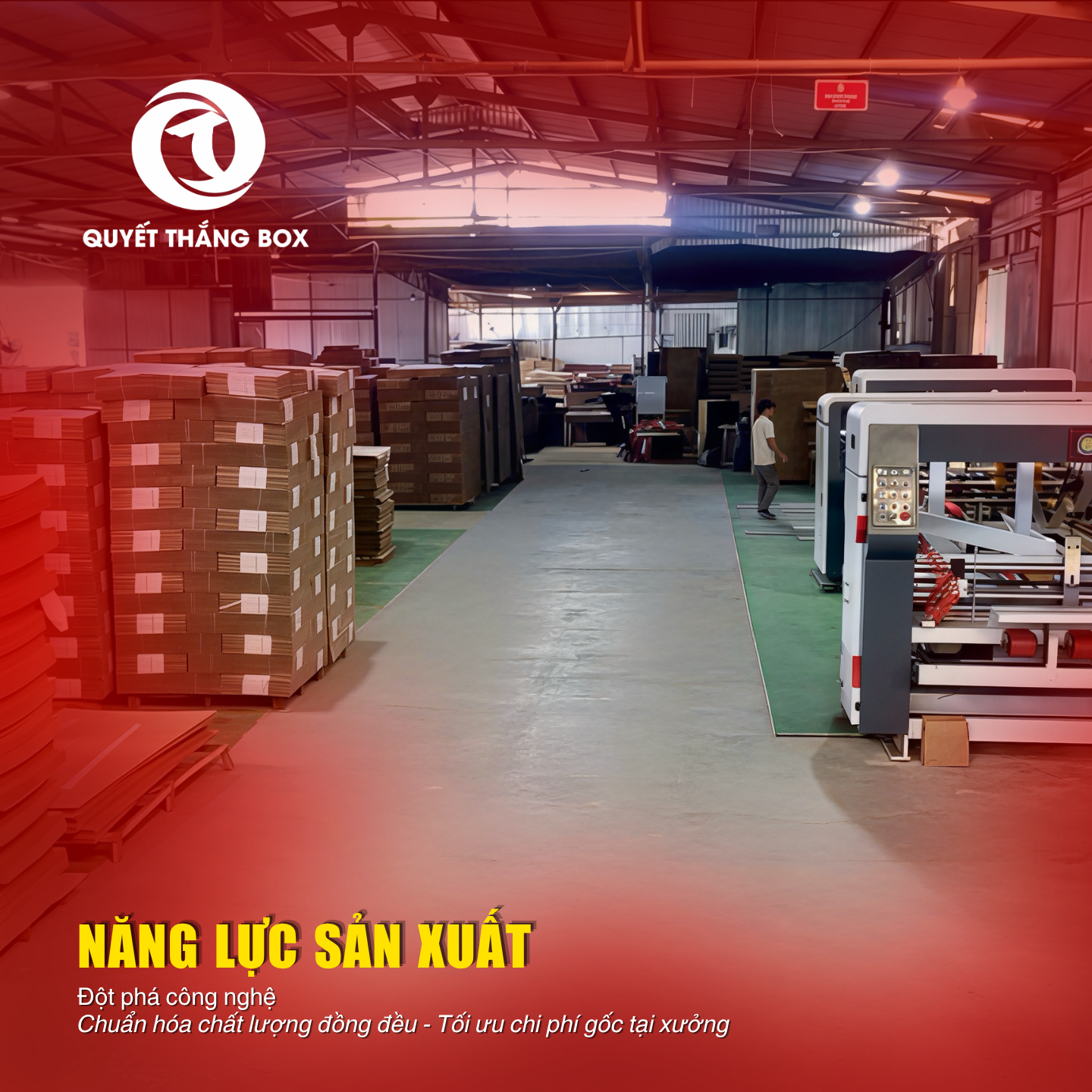 Năng lực sản xuất thùng carton xuất khẩu - Quyết Thắng Box