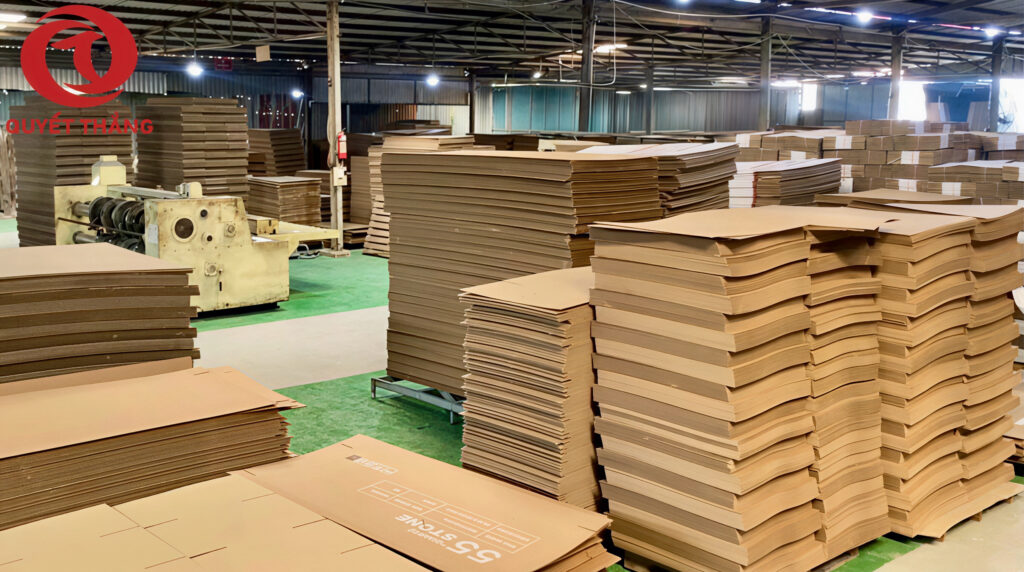 Thành phẩm sản xuất thùng carton – Quyết Thắng Box