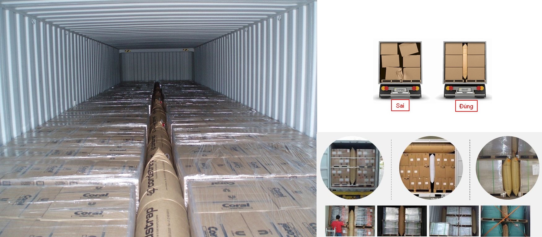 Thùng cartion đóng hàng container