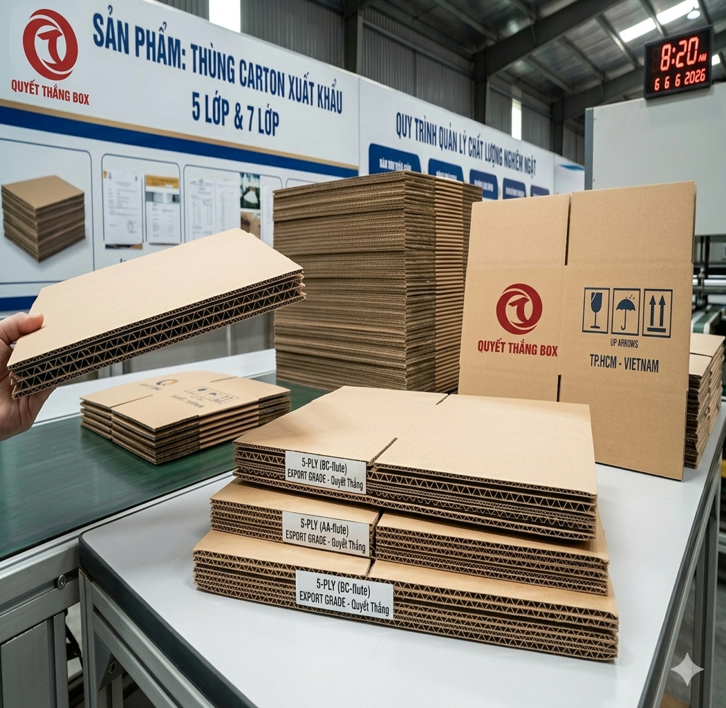 Báo giá thùng carton xuất khẩu - Quyết Thắng Box