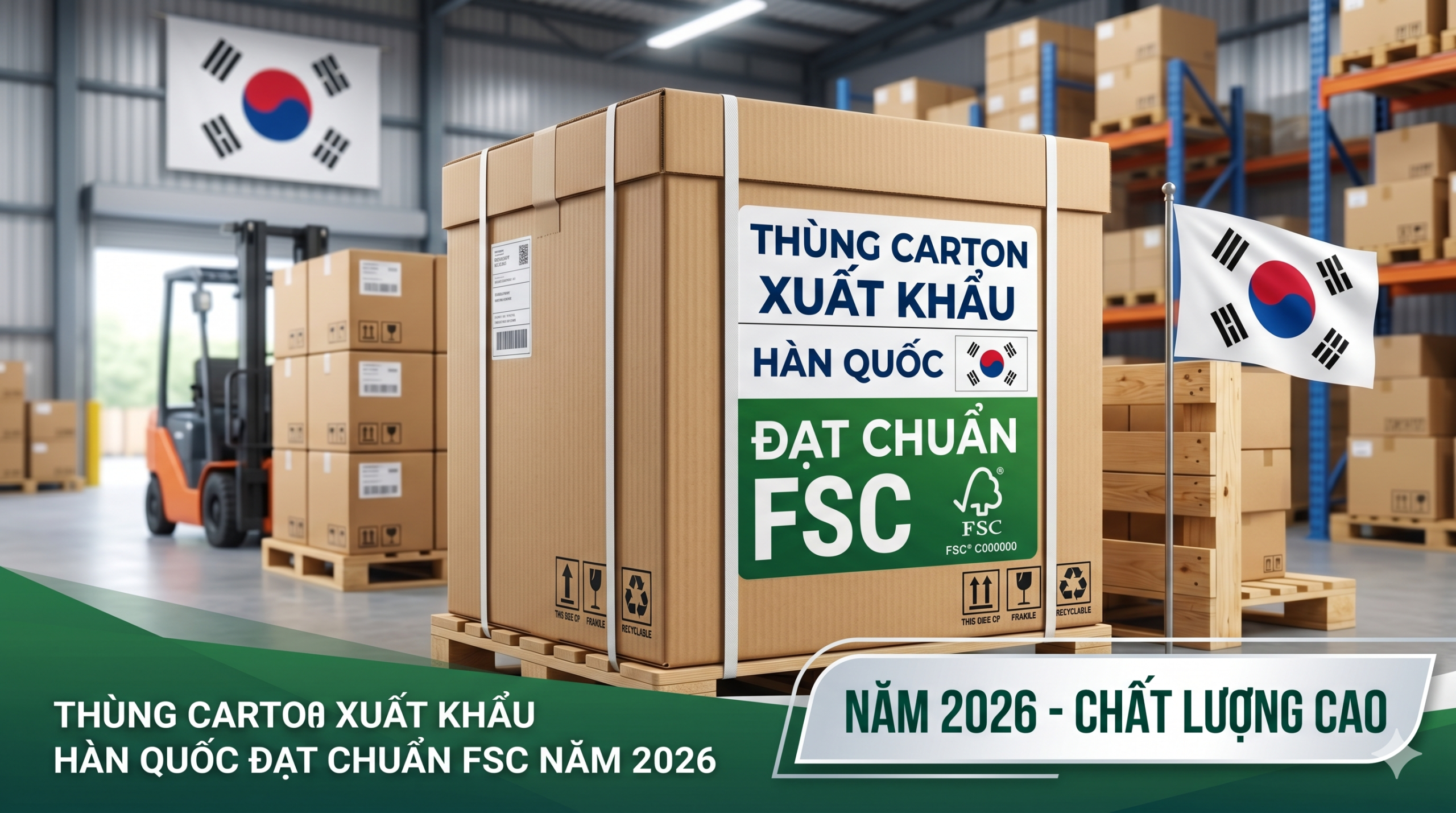 5 Tiêu Chuẩn Thùng Carton Xuất Khẩu Hàn Quốc Đạt Chuẩn FSC Năm 2026