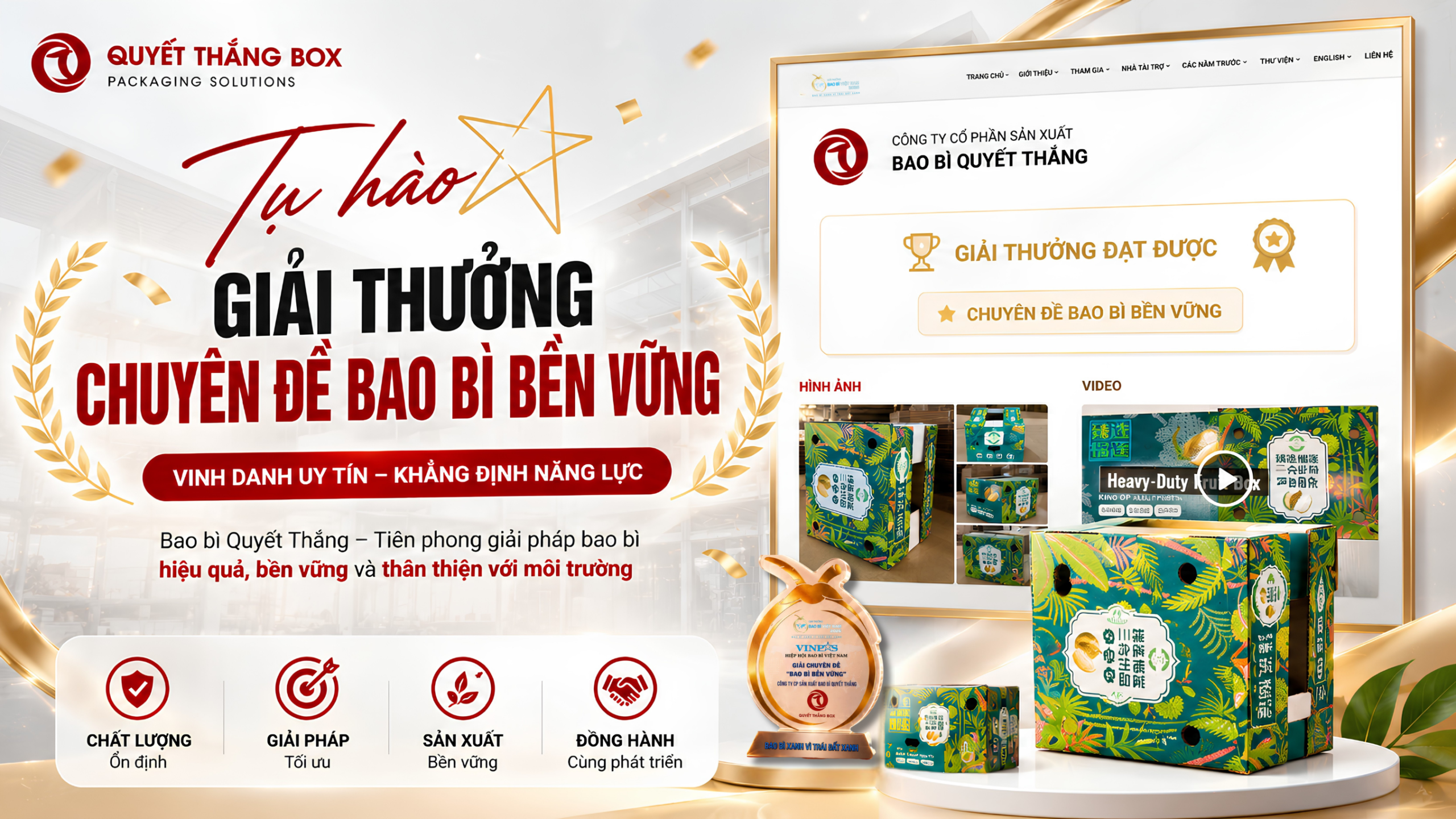 Quyết Thắng Box Đạt Giải Thưởng Bao Bì Việt Nam 2026 Bền Vững