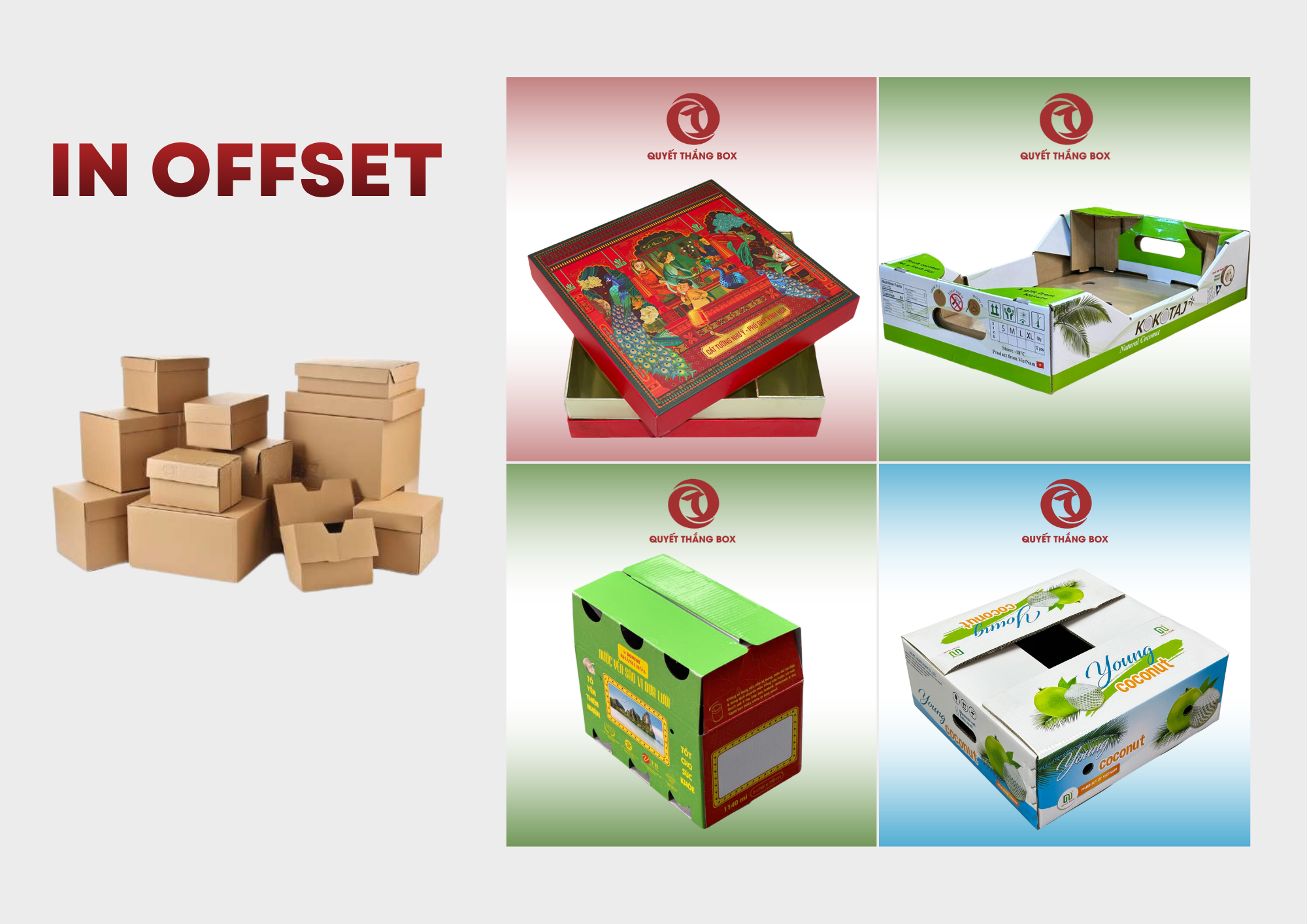 Các mẫu in hộp giấy Offset tiêu biểu của Quyết Thắng Box