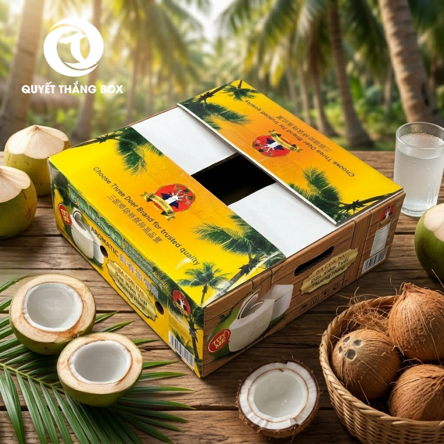 Thùng carton in song ngữ Việt – Trung dùng đóng gói trái cây xuất khẩu Trung Quốc