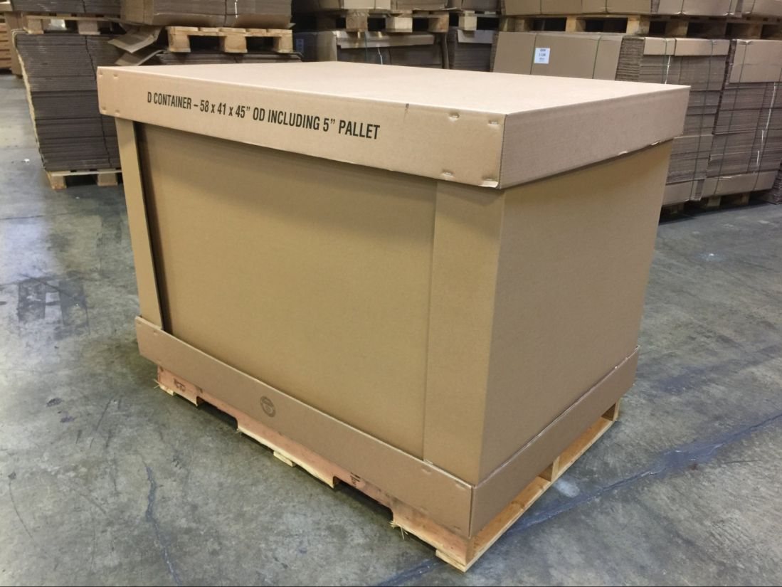 Pallet giấy thay pallet gỗ kết hợp thùng carton thay kiện gỗ