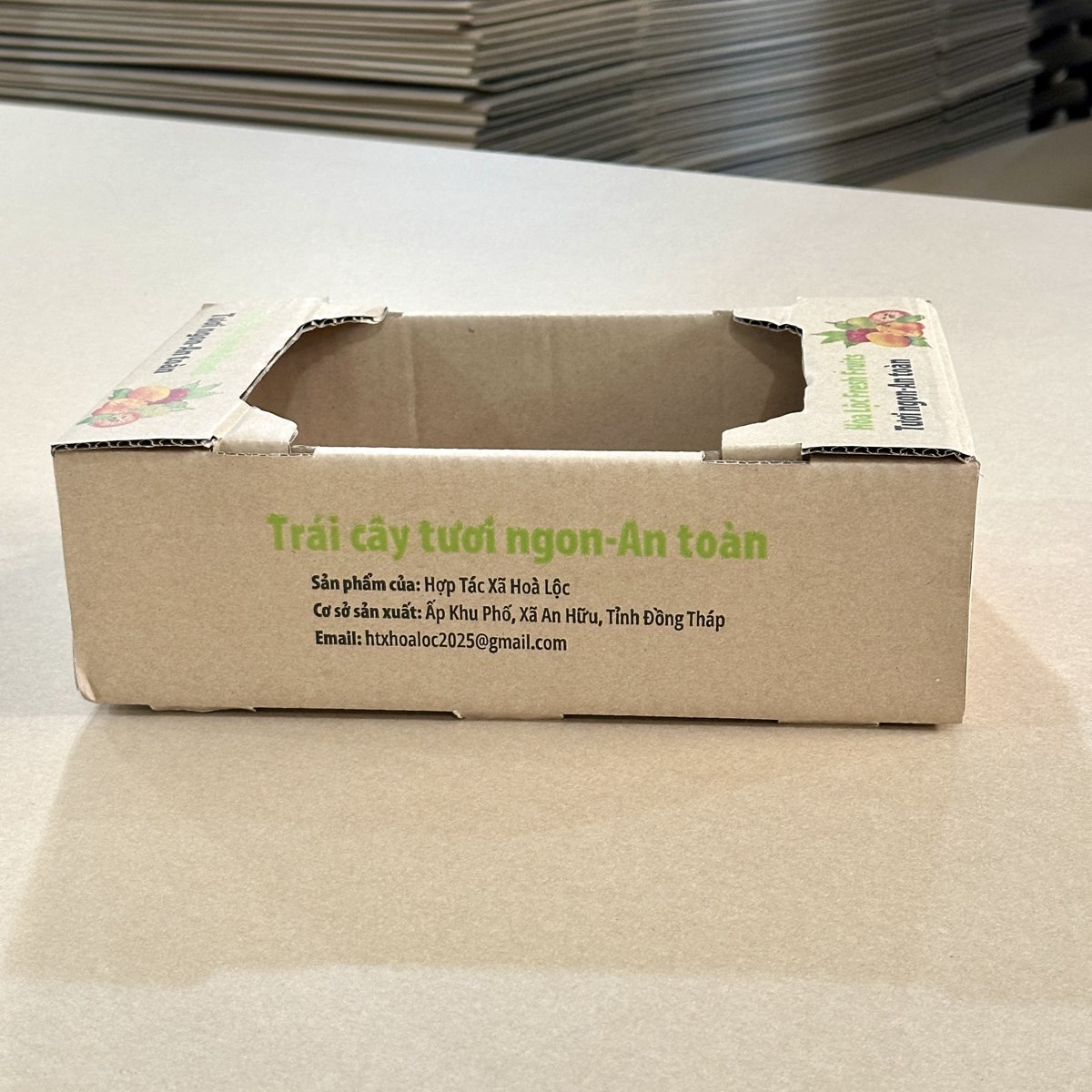 Khay carton thông thoáng đựng trái cây – biến thể của thùng carton đục lỗ thông gió