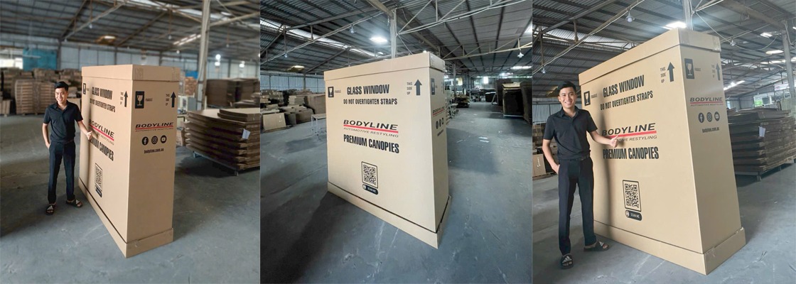 Thùng carton thay kiện gỗ siêu cứng khổ lớn tại xưởng Quyết Thắng Box